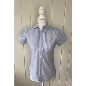 Ralph Lauren Sport Light Blue womens Button down Shirt Size 2